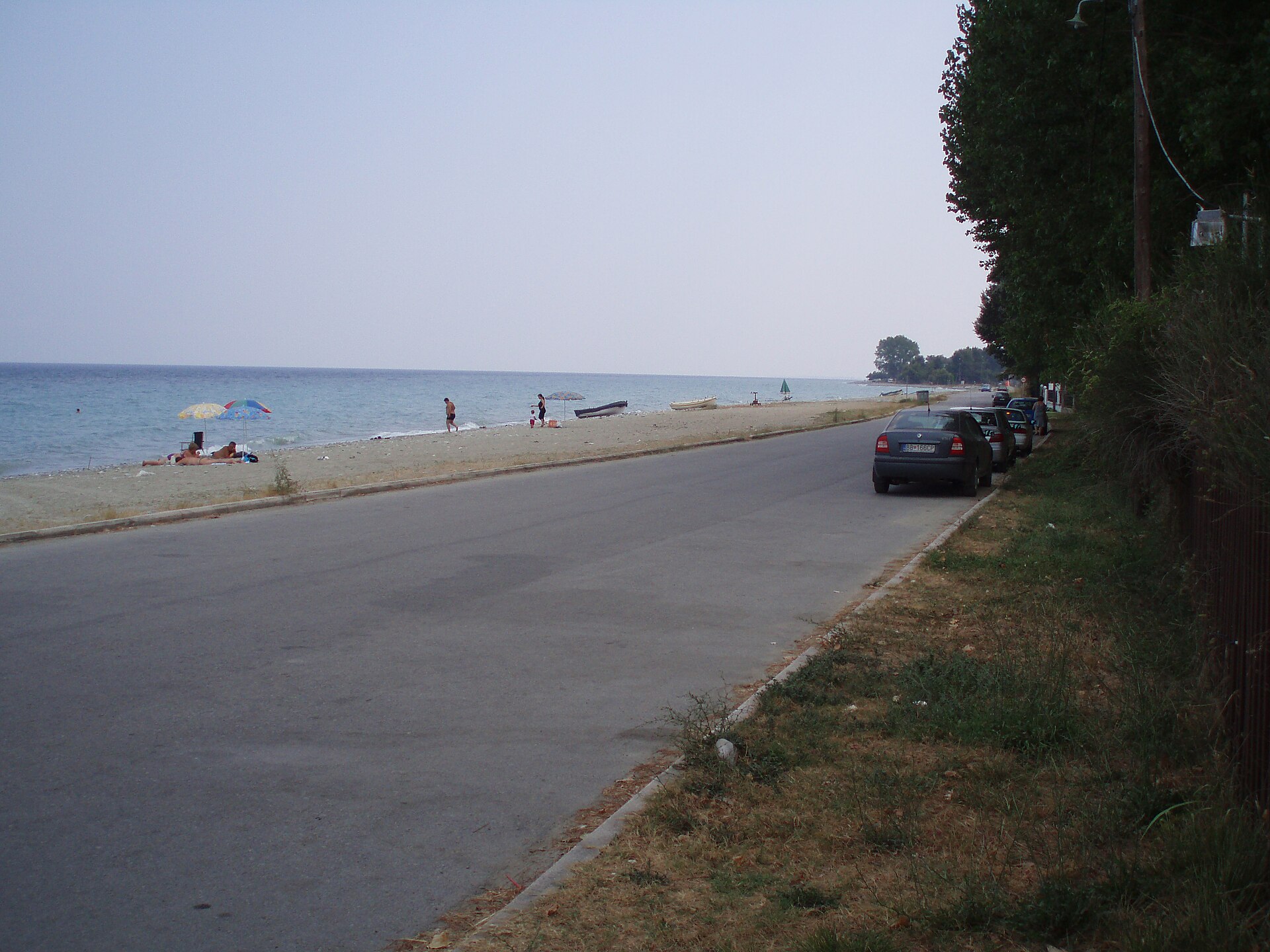 The seafront and beach at Leptokarya