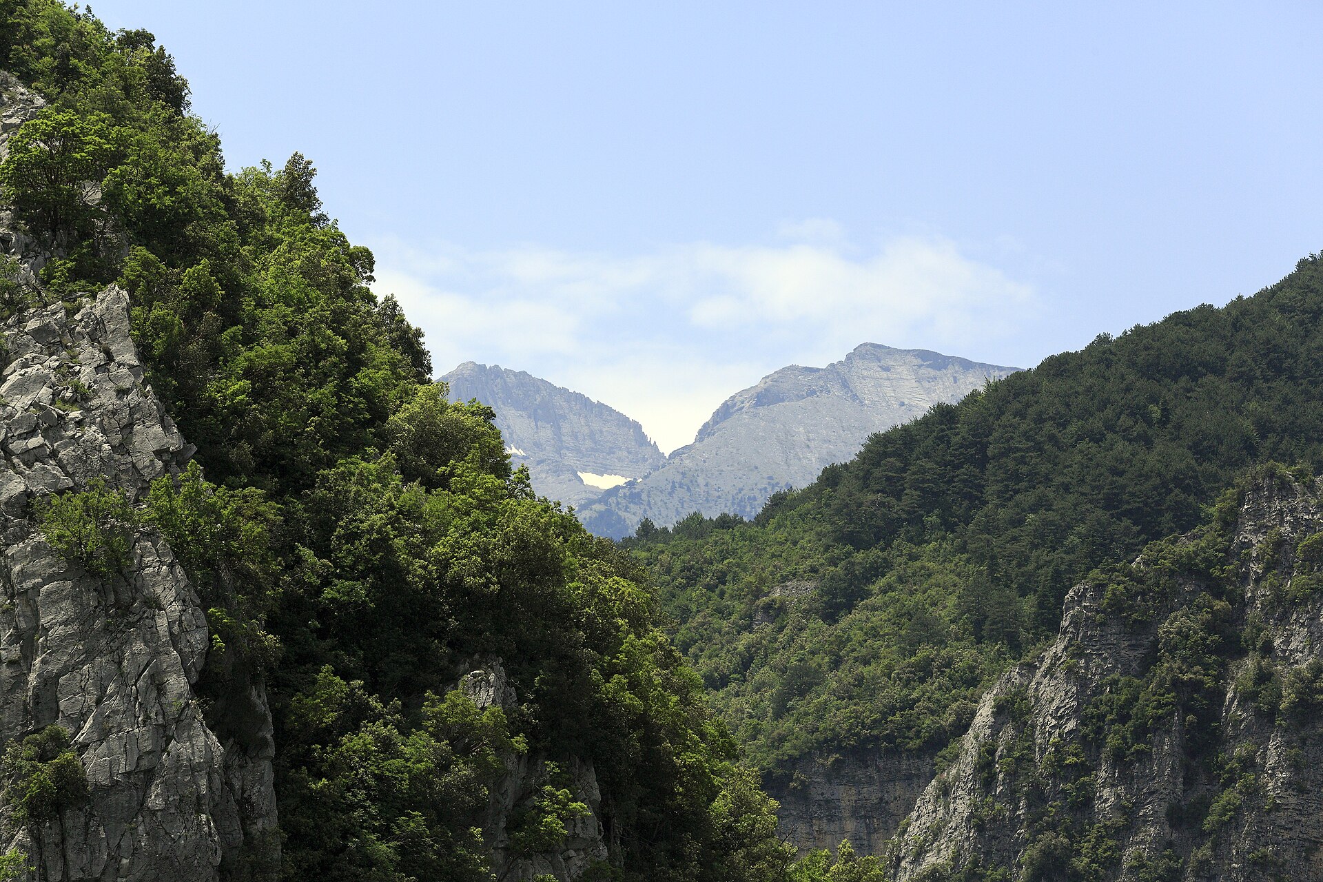 The Enipeas gorge on Mount Olympus above Litochoro