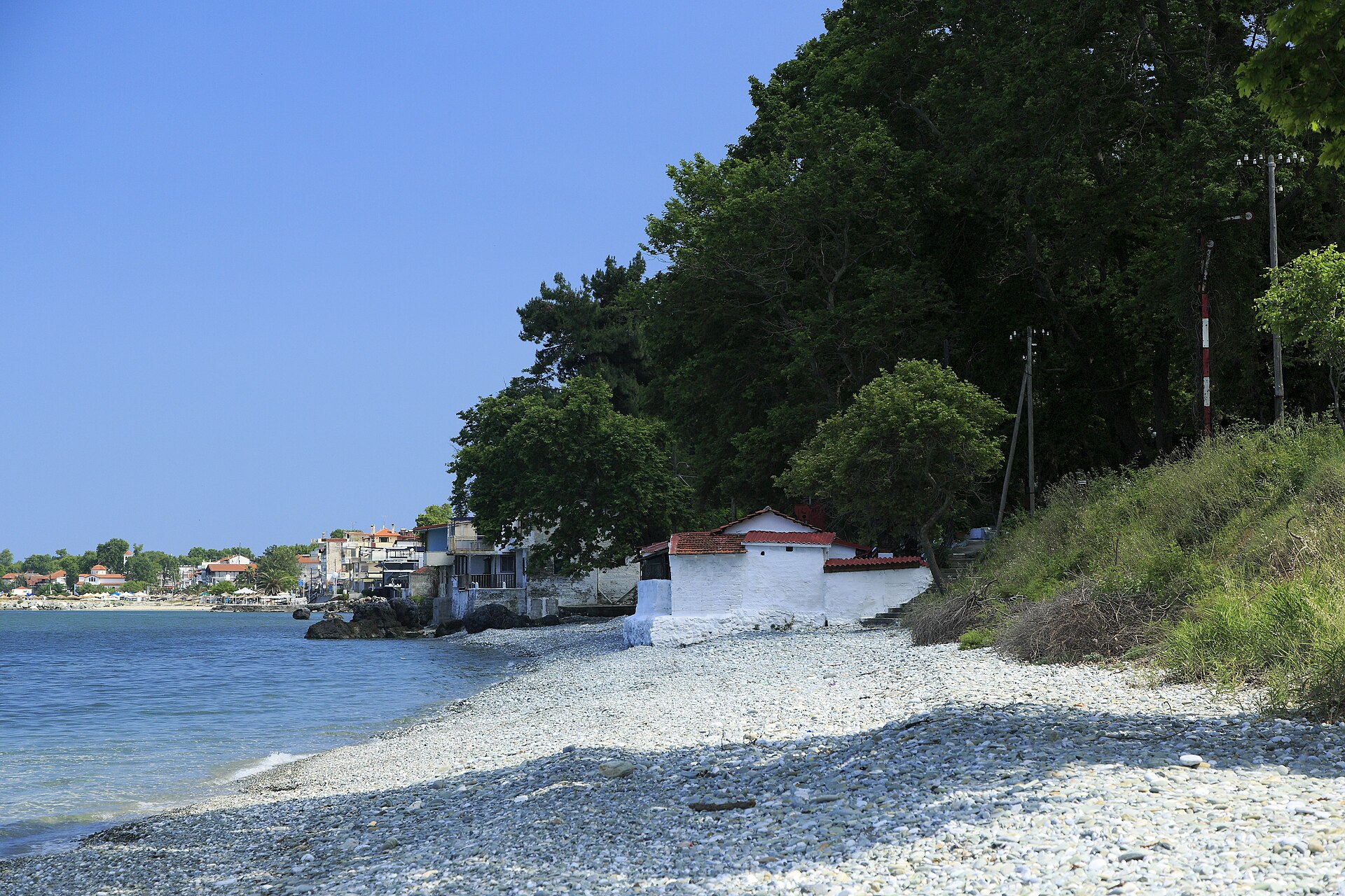 A beachfront taverna and bar on the Pieria coast
